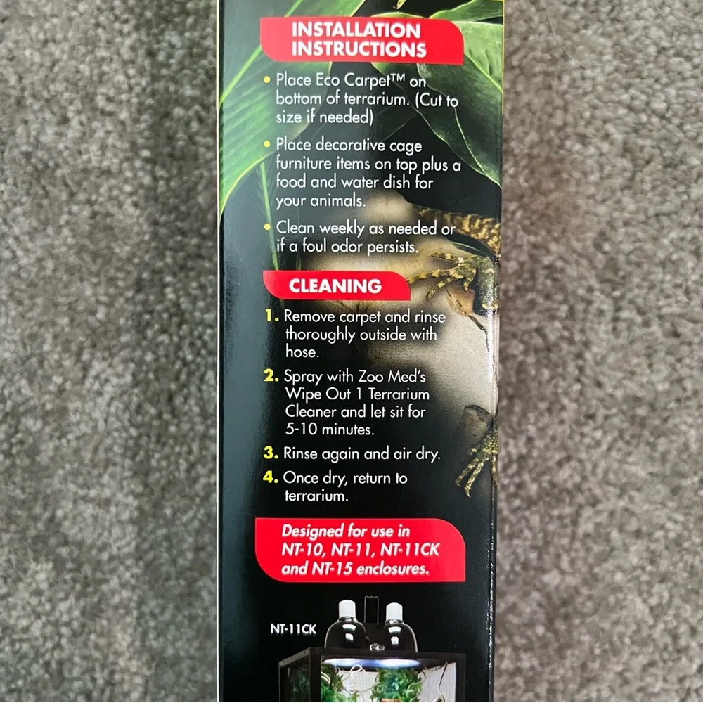 Zoo Med Eco Carpet 16”x16” Reptile Terrarium Carpet